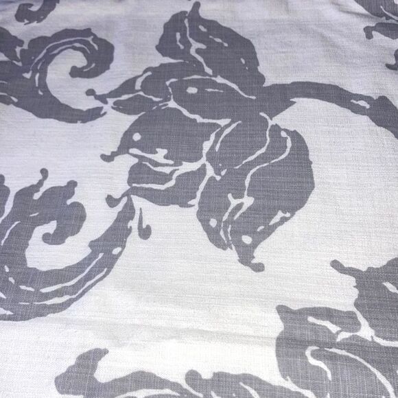 POTTERY BARN Pomegranate Floral Pillow Cream and gray Cover 22 x 22 inches - Picture 5 of 11